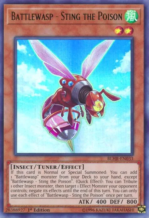 Battlewasp - Sting the Poison BLHR-EN033 Yu-Gi-Oh card from Battles of Legend: Hero's Revenge