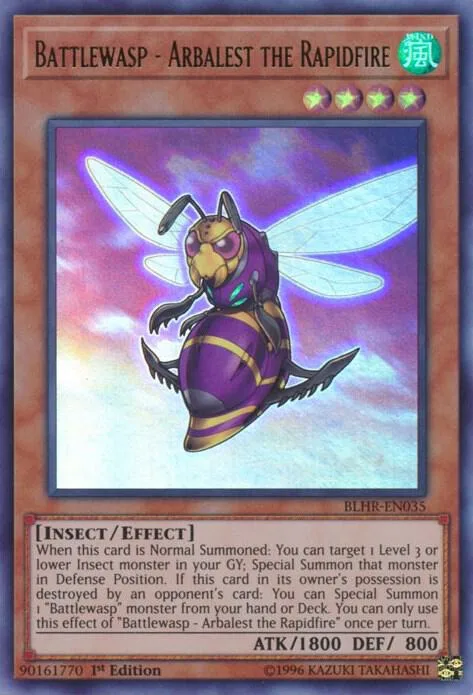 Battlewasp - Arbalest the Rapidfire BLHR-EN035 Yu-Gi-Oh card from Battles of Legend: Hero's Revenge
