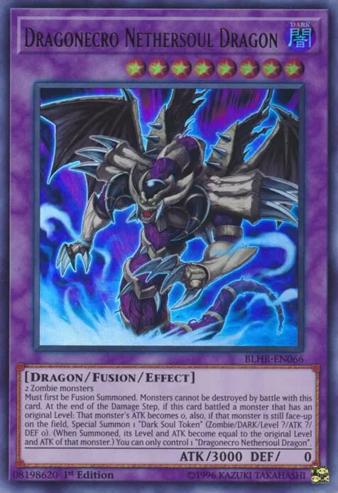 Dragonecro Nethersoul Dragon BLHR-EN066 Yu-Gi-Oh card from Battles of Legend: Hero's Revenge