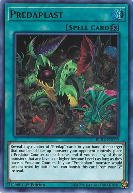 Predaplast BLHR-EN069 Yu-Gi-Oh card from Battles of Legend: Hero's Revenge
