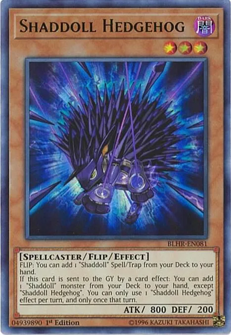 Shaddoll Hedgehog BLHR-EN081 Yu-Gi-Oh card from Battles of Legend: Hero's Revenge