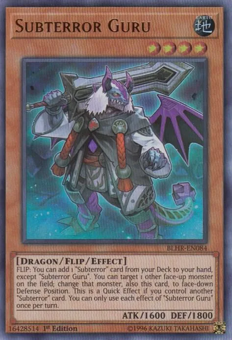 Subterror Guru BLHR-EN084 Yu-Gi-Oh card from Battles of Legend: Hero's Revenge