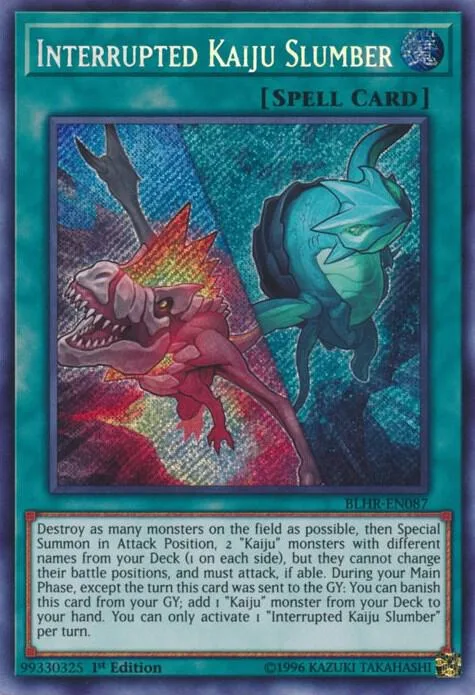 Interrupted Kaiju Slumber BLHR-EN087 Yu-Gi-Oh card from Battles of Legend: Hero's Revenge