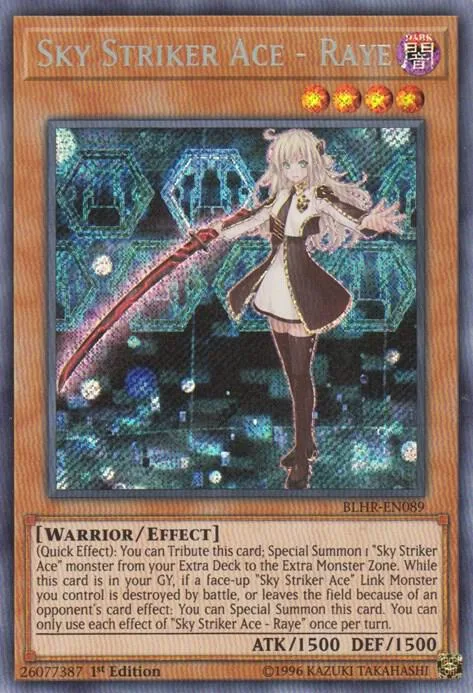 Sky Striker Ace - Raye BLHR-EN089 Yu-Gi-Oh card from Battles of Legend: Hero's Revenge