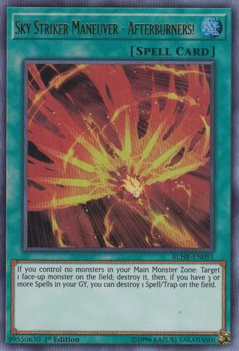 Sky Striker Maneuver - Afterburners! BLHR-EN091 Yu-Gi-Oh card from Battles of Legend: Hero's Revenge