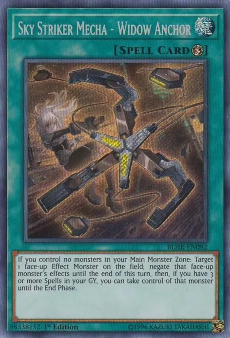 Sky Striker Mecha - Widow Anchor BLHR-EN092 Yu-Gi-Oh card from Battles of Legend: Hero's Revenge