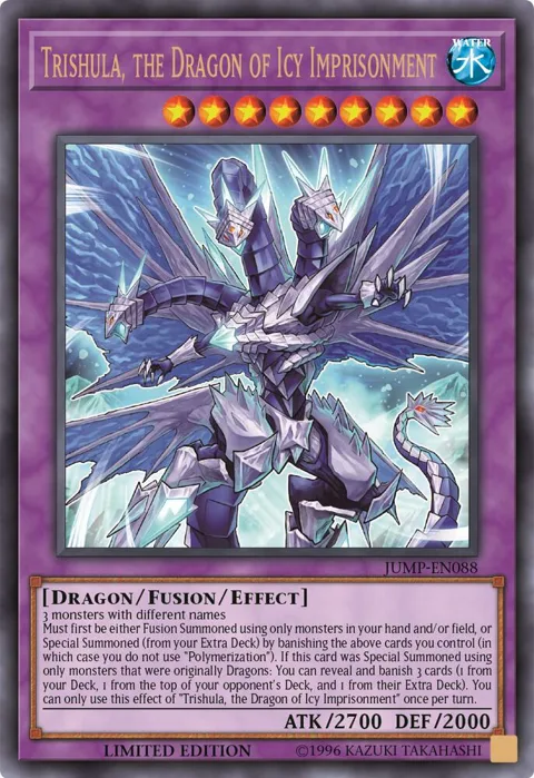 Trishula, the Dragon of Icy Imprisonment JUMP-EN088 Yu-Gi-Oh card from Shonen Jump Magazine Promos