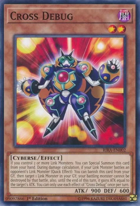 Cross Debug RIRA-EN002 Yu-Gi-Oh card from Rising Rampage