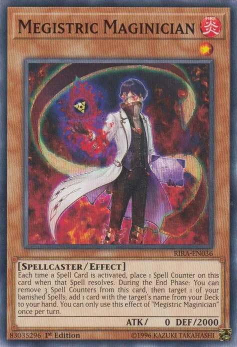 Megistric Maginician RIRA-EN036 Unlimited Yu-Gi-Oh card from Rising Rampage