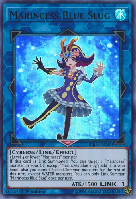 Marincess Blue Slug RIRA-EN040 1st Edition Yu-Gi-Oh card from Rising Rampage