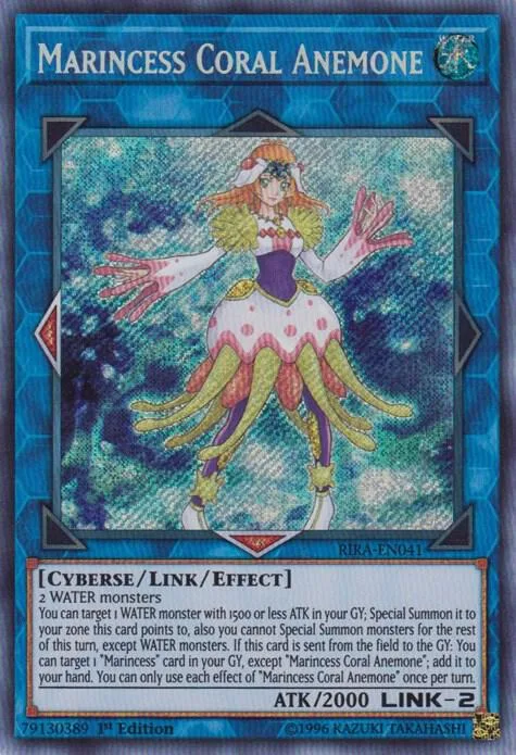 Marincess Coral Anemone RIRA-EN041 1st Edition Yu-Gi-Oh card from Rising Rampage