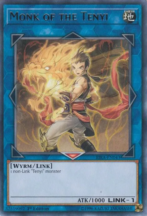 Monk of the Tenyi RIRA-EN043 Unlimited Yu-Gi-Oh card from Rising Rampage