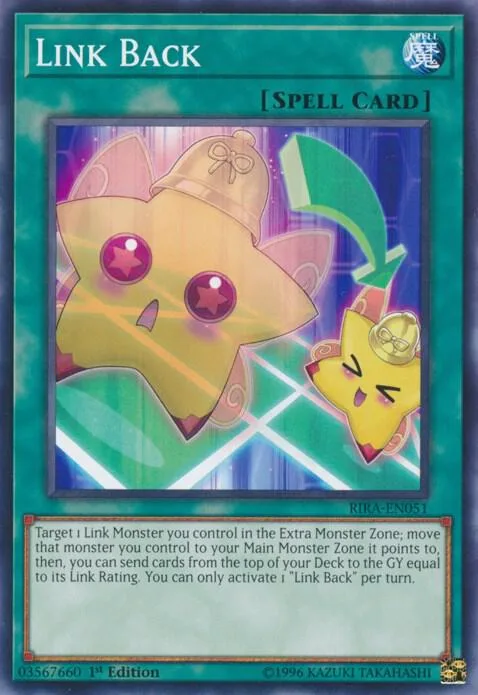 Link Back RIRA-EN051 Unlimited Yu-Gi-Oh card from Rising Rampage