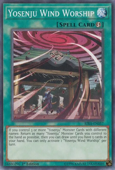 Yosenju Wind Worship RIRA-EN057 1st Edition Yu-Gi-Oh card from Rising Rampage