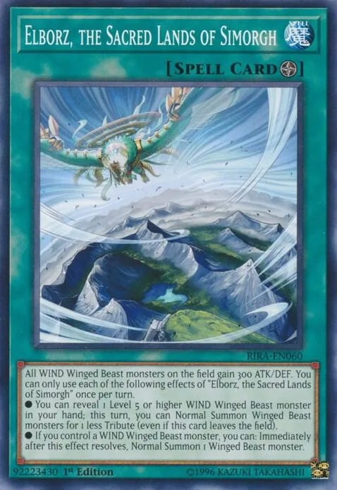 Elborz, the Sacred Lands of Simorgh RIRA-EN060 1st Edition Yu-Gi-Oh card from Rising Rampage