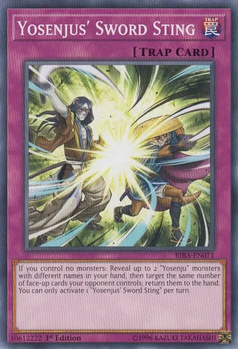Yosenjus' Sword Sting RIRA-EN071 1st Edition Yu-Gi-Oh card from Rising Rampage