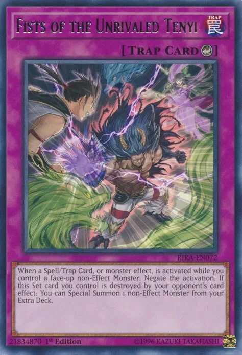 Fists of the Unrivaled Tenyi RIRA-EN072 Unlimited Yu-Gi-Oh card from Rising Rampage