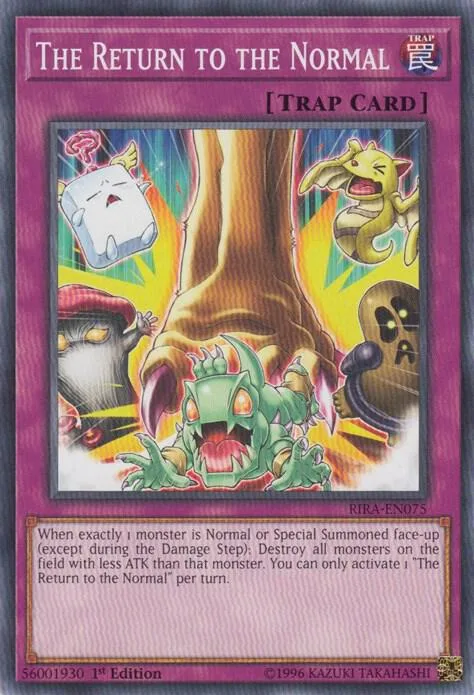 The Return to the Normal RIRA-EN075 Yu-Gi-Oh card from Rising Rampage