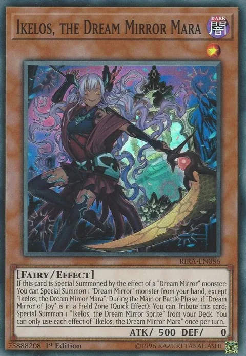 Ikelos, the Dream Mirror Mara RIRA-EN086 1st Edition Yu-Gi-Oh card from Rising Rampage