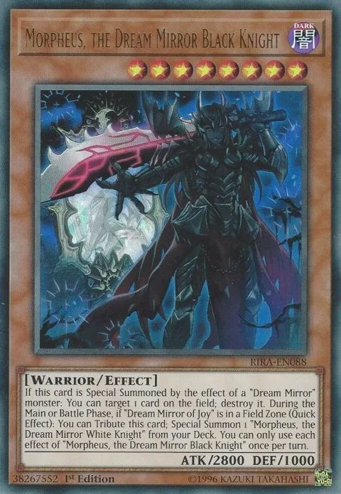 Morpheus, the Dream Mirror Black Knight RIRA-EN088 1st Edition Yu-Gi-Oh card from Rising Rampage