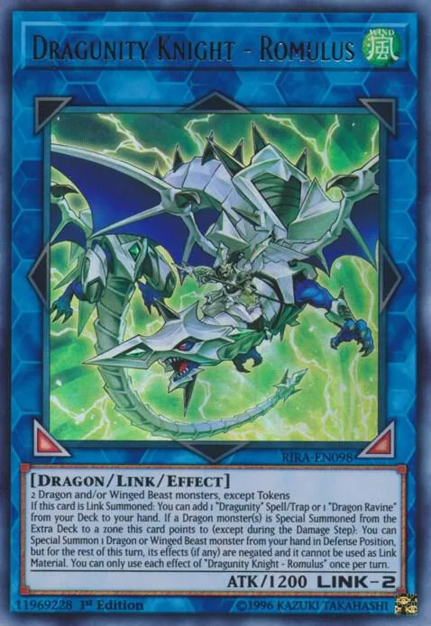 Dragunity Knight - Romulus RIRA-EN098 Unlimited Yu-Gi-Oh card from Rising Rampage