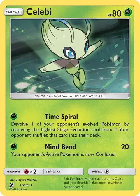 Celebi #4/236 Holofoil Pokémon card from SM - Unified Minds