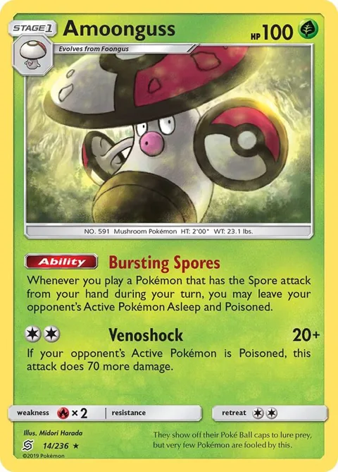 Amoonguss #14/236 Pokémon card from SM - Unified Minds