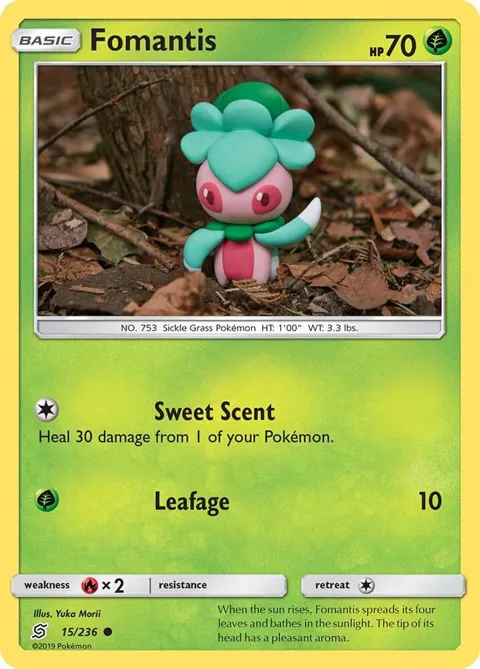 Fomantis #15/236 Pokémon card from SM - Unified Minds