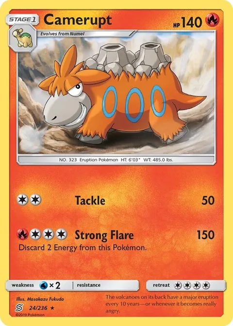 Camerupt #24/236 Pokémon card from SM - Unified Minds