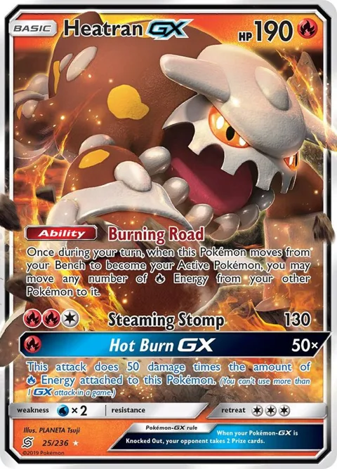 Heatran GX #25/236 Holofoil Pokémon card from SM - Unified Minds