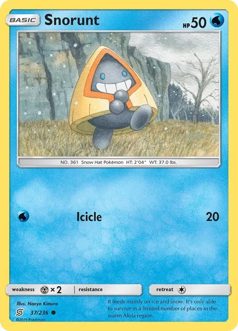 Snorunt #37/236 Pokémon card from SM - Unified Minds