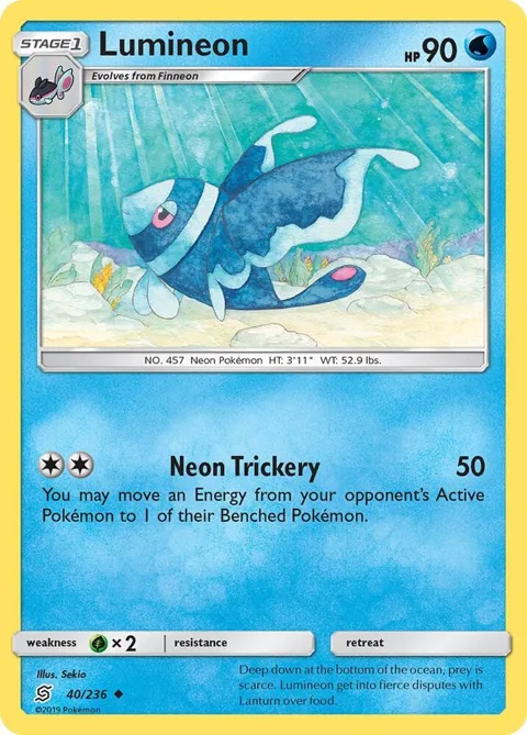 Lumineon #40/236 Pokémon card from SM - Unified Minds