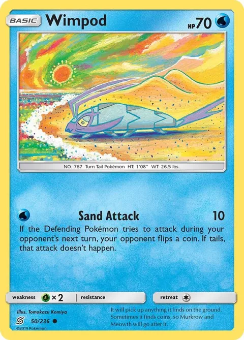 Wimpod #50/236 Pokémon card from SM - Unified Minds