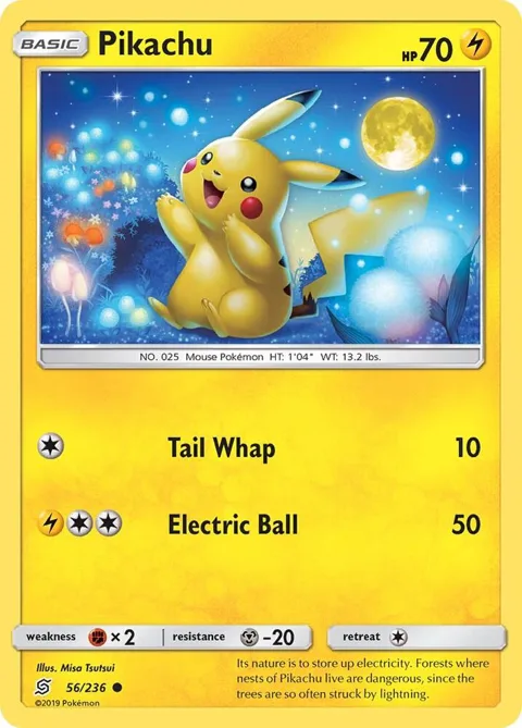 Pikachu 56 #56/236 Reverse Holofoil Pokémon card from SM - Unified Minds