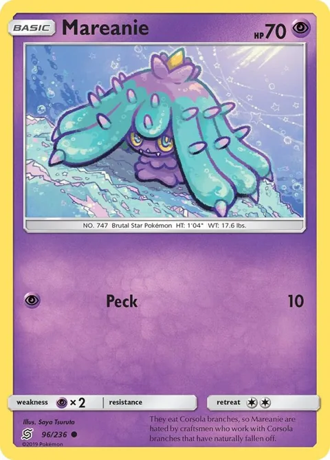 Mareanie #96/236 Reverse Holofoil Pokémon card from SM - Unified Minds