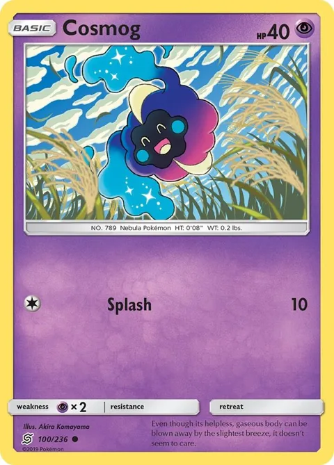 Cosmog #100/236 Pokémon card from SM - Unified Minds