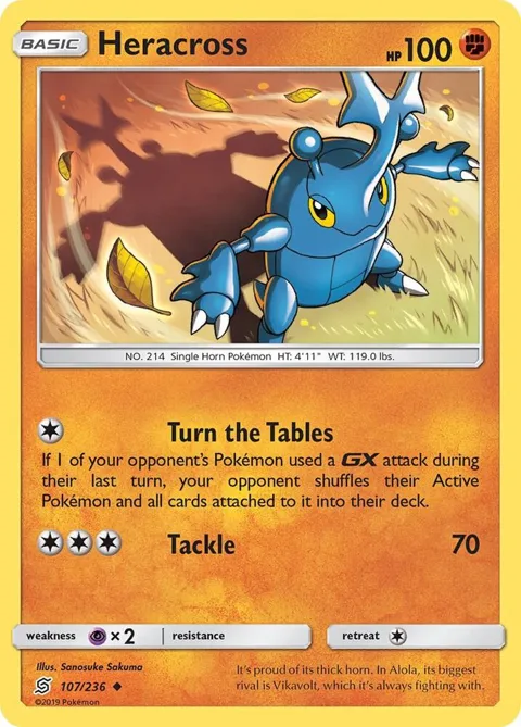 Heracross #107/236 Pokémon card from SM - Unified Minds
