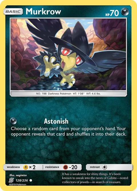 Murkrow 128 #128/236 Reverse Holofoil Pokémon card from SM - Unified Minds