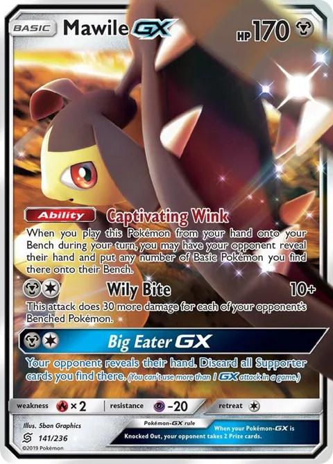 Mawile GX #141/236 Holofoil Pokémon card from SM - Unified Minds