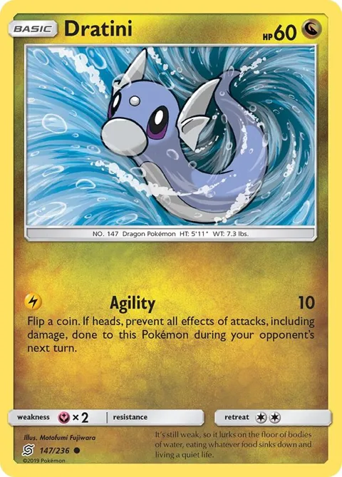 Dratini 147 #147/236 Pokémon card from SM - Unified Minds