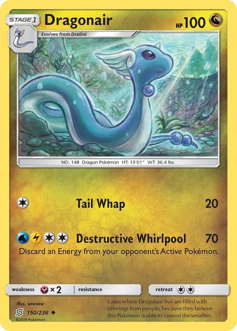 Dragonair 150 #150/236 Reverse Holofoil Pokémon card from SM - Unified Minds