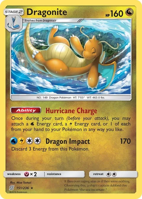 Dragonite #151/236 Reverse Holofoil Pokémon card from SM - Unified Minds