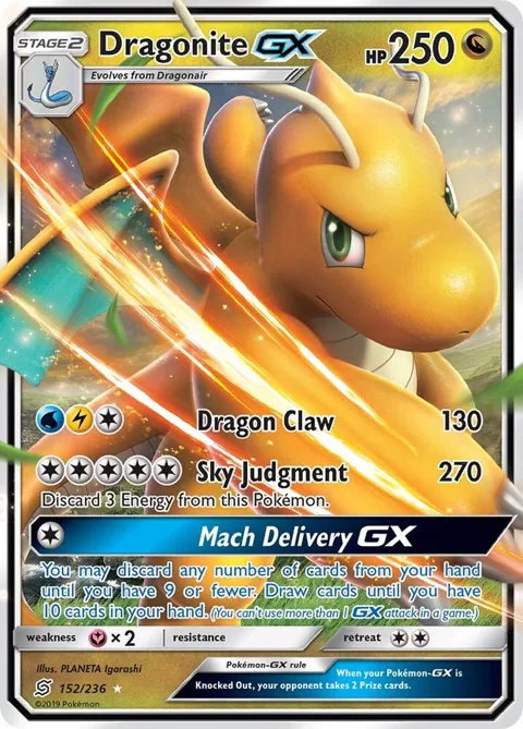 Dragonite GX #152/236 Holofoil Pokémon card from SM - Unified Minds