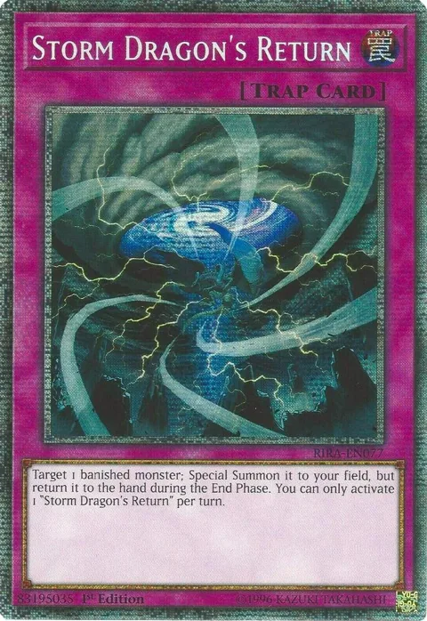 Storm Dragon's Return Starlight Rare RIRA-EN077 Yu-Gi-Oh card from Rising Rampage