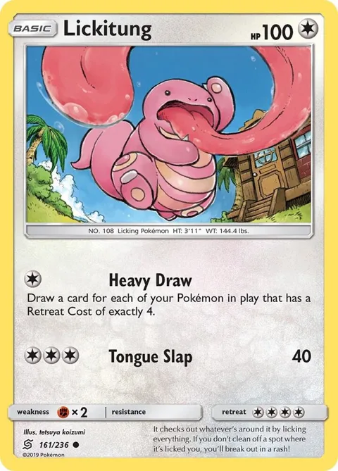 Lickitung #161/236 Reverse Holofoil Pokémon card from SM - Unified Minds