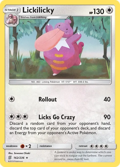 Lickilicky #162/236 Pokémon card from SM - Unified Minds
