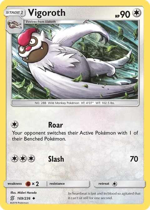 Vigoroth #169/236 Pokémon card from SM - Unified Minds