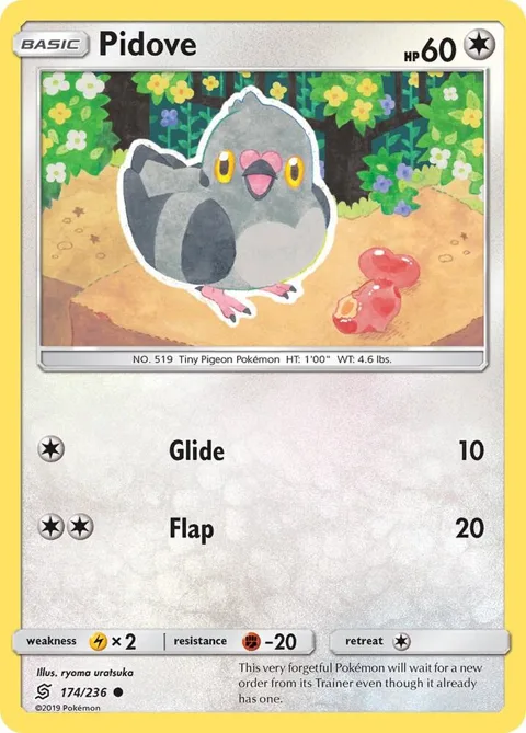 Pidove #174/236 Pokémon card from SM - Unified Minds