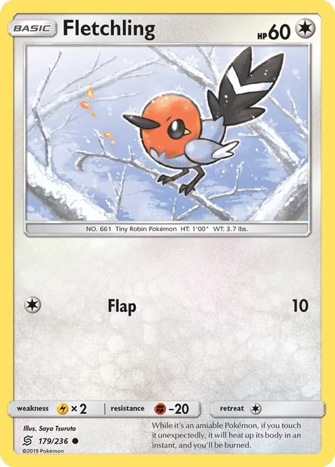 Fletchling #179/236 Reverse Holofoil Pokémon card from SM - Unified Minds