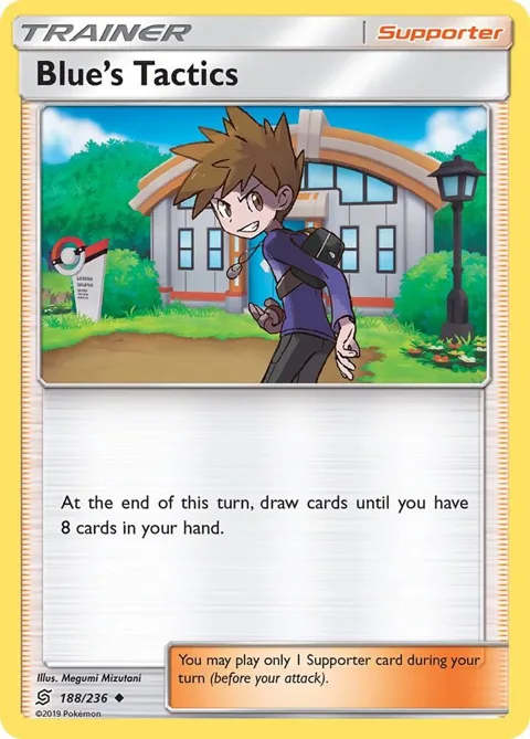 Blue's Tactics #188/236 Pokémon card from SM - Unified Minds